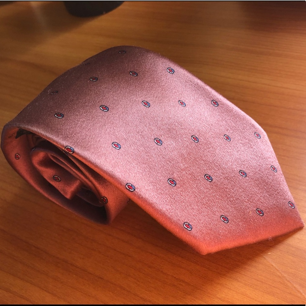 Christian Dior Pink 100% Silk Tie